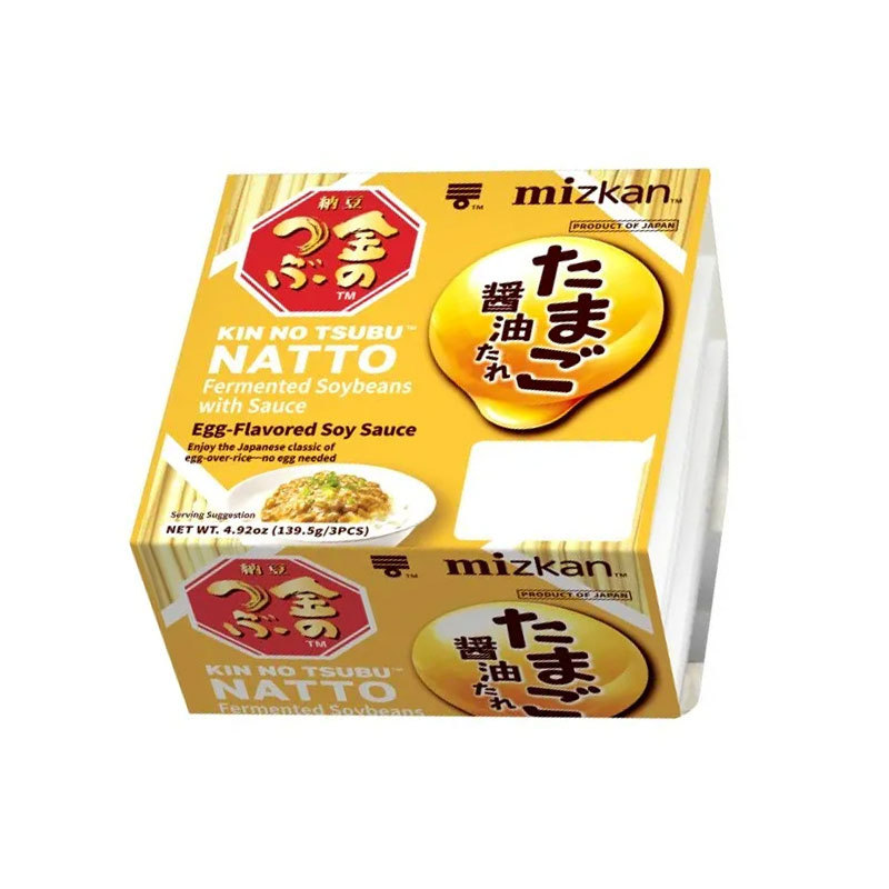 คินโนะสึบุ นัตโตะผสมซอสไข่ 46.5 ก. x 3 (KIN NO TSUBU Egg Soy Natto 46.5 g x 3)