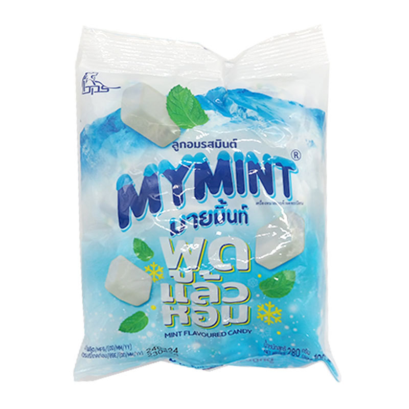 มายมิ้นท์ ลูกอม รสมิ้นต์ 100 เม็ด (MYMINT Hard Candy Mint 100 pcs) โปโลแมน POLOMAN