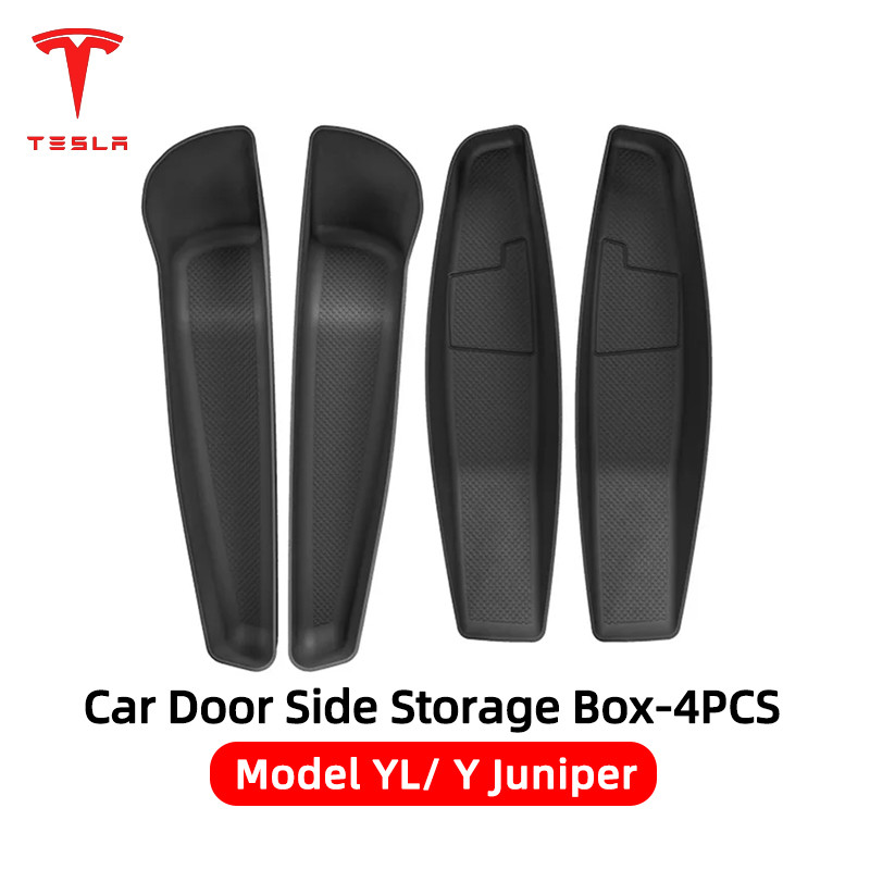🚚จัดส่งจากไทย🚚 กล่องเก็บของประตูรถ TPE Tesla Model Y Juniper/Model YL ด้านหน้าและด้านหลัง พนักพิง ที่วางถาด กล่องเก็บของ