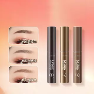 【 ซื้อ 1 แถม 1 】มาสคาร่า + ที่ย้อมคิ้ว มาสคาร่าคิ้ว สามมิติ เรียบ สีน้ำตาล กันน้ำ กันเหงื่อ ติดทนนาน ไม่จางหาย