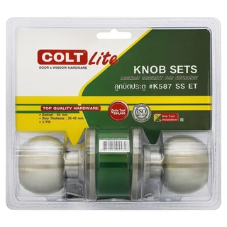 ลูกบิดประตู COLT ห้องทั่วไป K587 SS ET / ห้องน้ำ K587 SS BK bonus