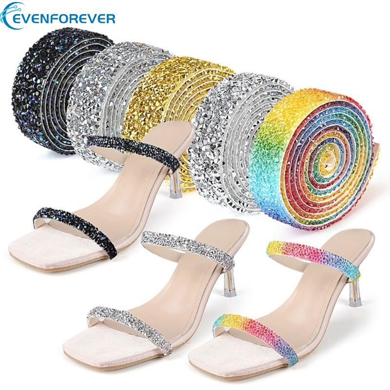 EV Hoe Toe Guards 39 09 นิ้วยาวแต่ละกาว Rhinestones ริบบิ้นสําหรับ Art Craft เครื่องประดับทําเสื้อผ้