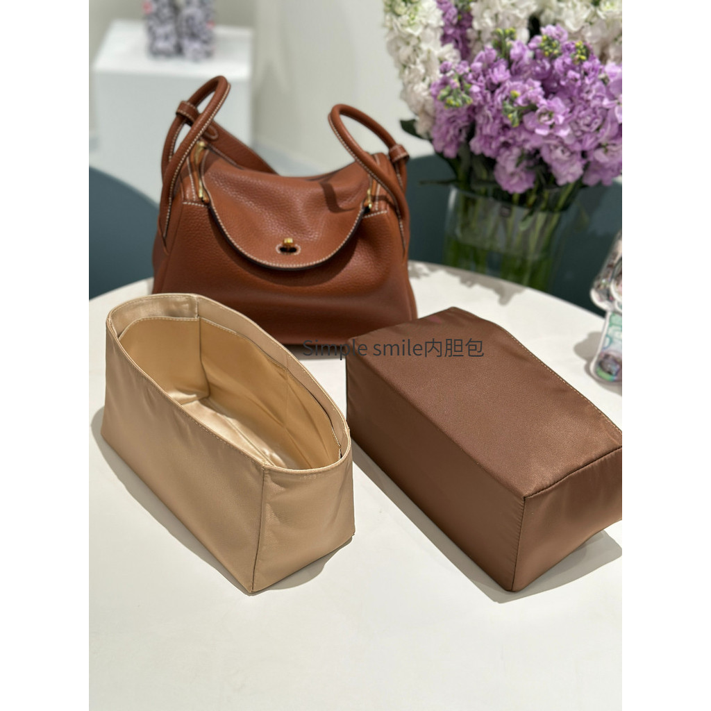 ยิ้มเรียบง่าย เหมาะสําหรับ Hermes Lindy Lindy mini/26/30 Nylon Waterproof Satin Liner Bag