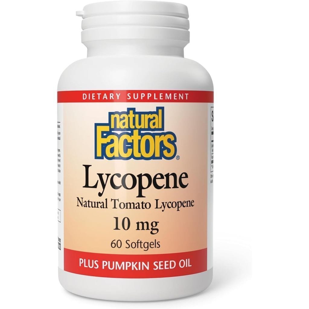 Natural Factors, Lycopene 10 mg, Antioxidant Support to Help Reduce Free Radical Damage with Pumpkin