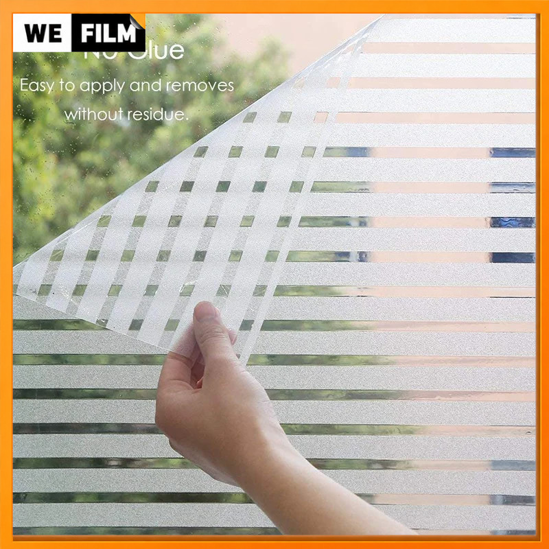 45/60/90ซ.ม ฟิล์มติดกระจก ฟิล์มติดกระจก สูญญากาศ ฝ้าลาย Glass sticker ประตูกระจก หน้าต่างกระจก ประตูบ้าน แบบสูญญากาศ