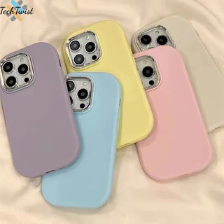 เลนส์โลหะชุบไฟฟ้า เคส for Samsung A07 A17 A55 A56 A37 A05 A05S A06 A14 A15 A16 A12 A26 A34 A35 A36 A54 หรูหรา เรียบง่าย
