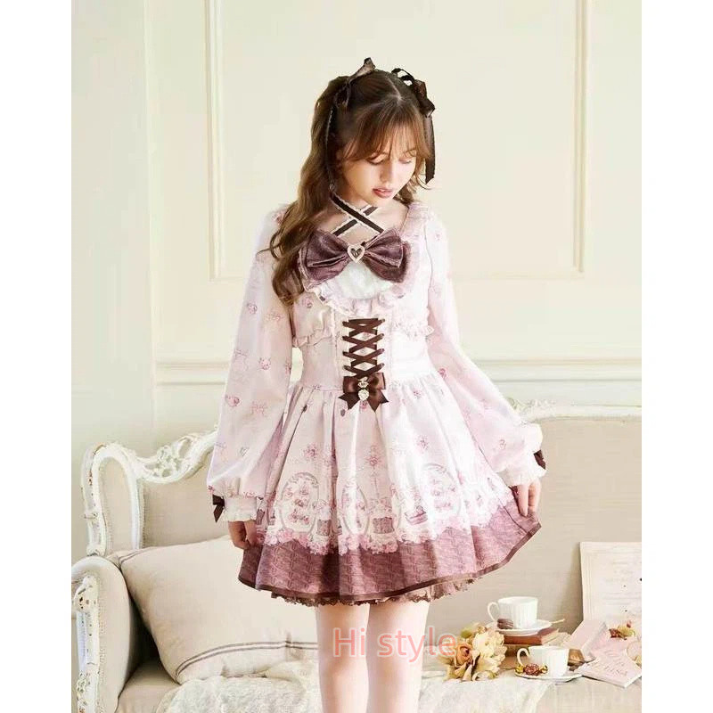 Jirai kei Lizlisa dupes ลูกไม้ Dearmylove 451 เดรสช็อคโกแลตละลาย