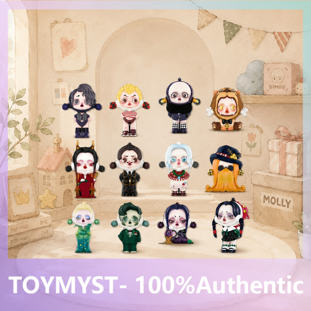 POPMART SKULLPANDA Adams Family Series Mystery Box เล่นอินเทรนด์ของแท้