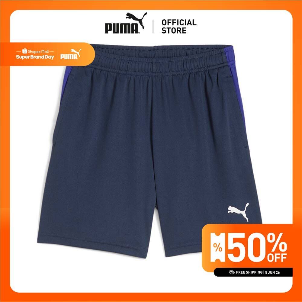 PUMA FOOTBALL - กางเกงออกกำลังกายเด็กโต individualFINAL สีฟ้า - 65952101