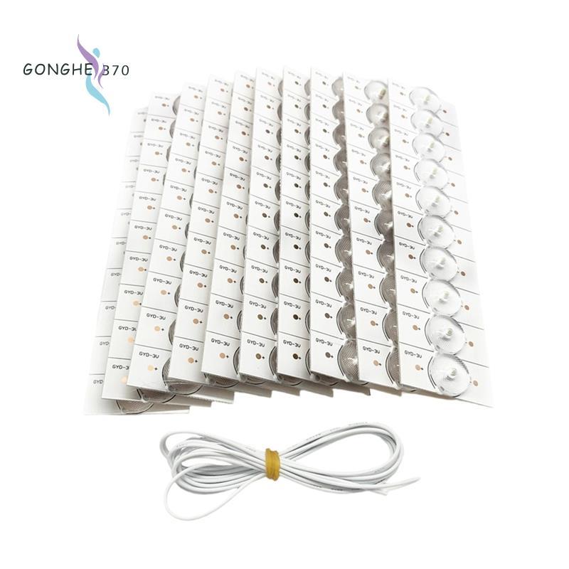 [gonghe370]สําหรับ 32-65In สําหรับ TV Backlight ซ่อมหลอดไฟ LED ลูกปัด 3V 50/100 ชิ้นพร้อมเลนส์กรองแส