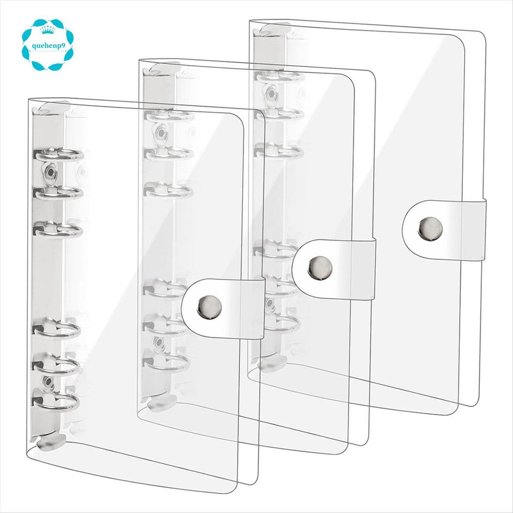 3 แพ็ค A6 โปร่งใส PVC นุ่ม 6 แหวน Binder ฝาครอบ Clear Binder โน้ตบุ๊ค A6 Binder สําหรับเติมโน้ตบุ๊คต
