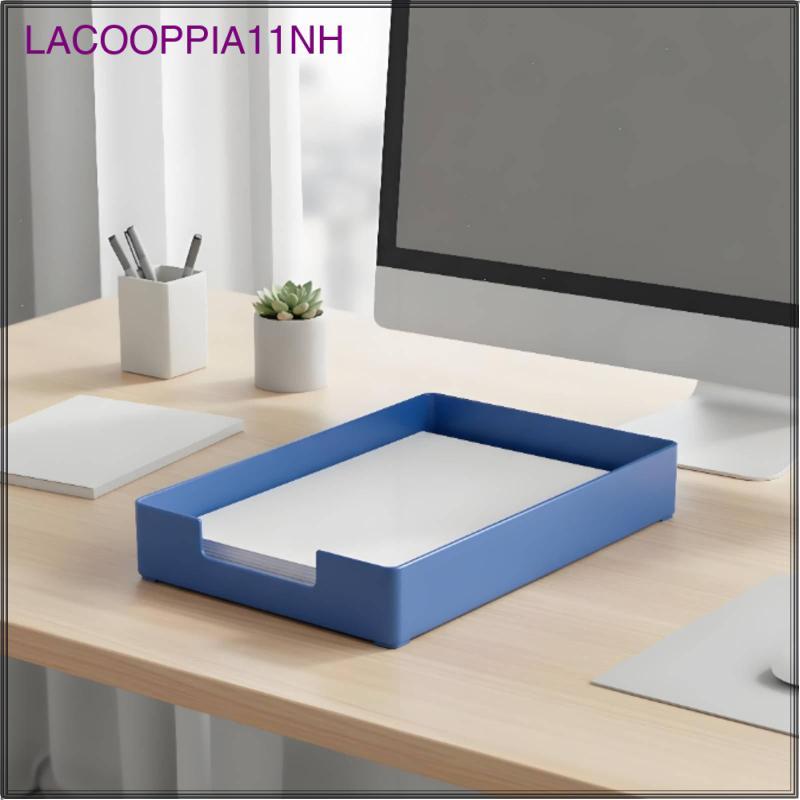 [lacooppia11nh] ถาดเอกสารสํานักงานด้านหน้ากว้างเปิดจัดเก็บถาดวางซ้อนกันได้สําหรับองค์กรโต๊ะทํางาน