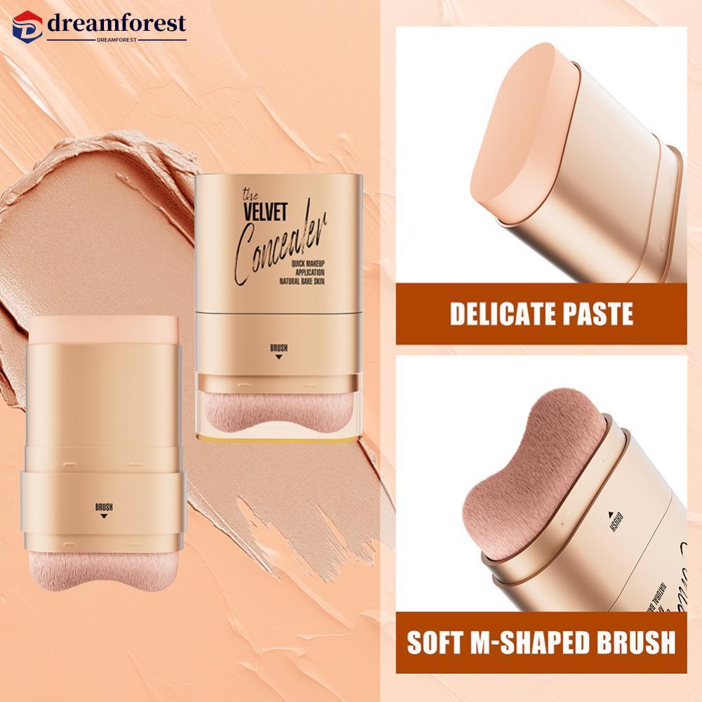DFS 2-in-1 คอนซีลเลอร์ Foundation Stick ครอบคลุม Dark Circles กันน้ํา Sweat-Resistant Facial แต่งหน้