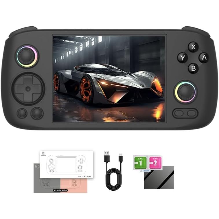 RG 406H Retro คอนโซลเกมมือถือ 4 หน้าจอ IPS Android 13 ระบบในตัว 128G พร้อม 4783 ติดตั้งเกม RG406H เก