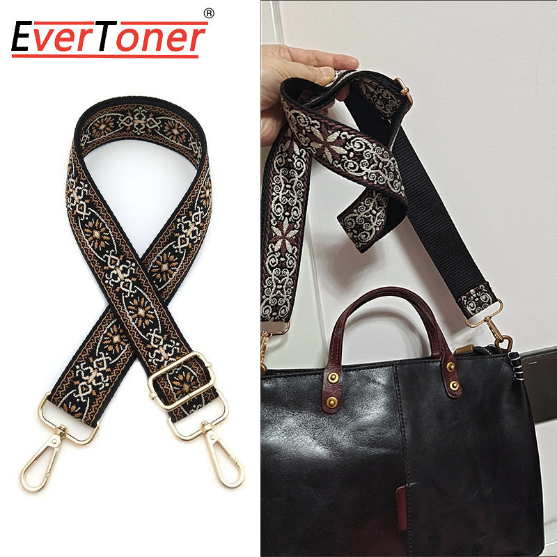 EverToner Thnic Jacquard Wide Bag Strap Adjustable Replacement Shoulder Crossbody Bag Belt