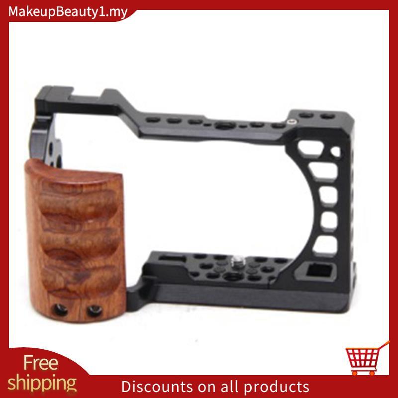 A6400 / A6300 / A6100 / A6000 Wood Handle Metal Camera Cage Stabilizer Rig Accessories