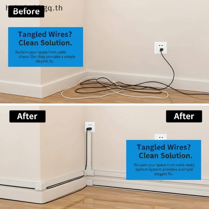 Hahahhgq Wall Cable คอนซีลเลอร์ Raceway Kit 10PCS ชุดฝาครอบสายไฟสําหรับ TV Wire Safety Clean ดูใน Ho