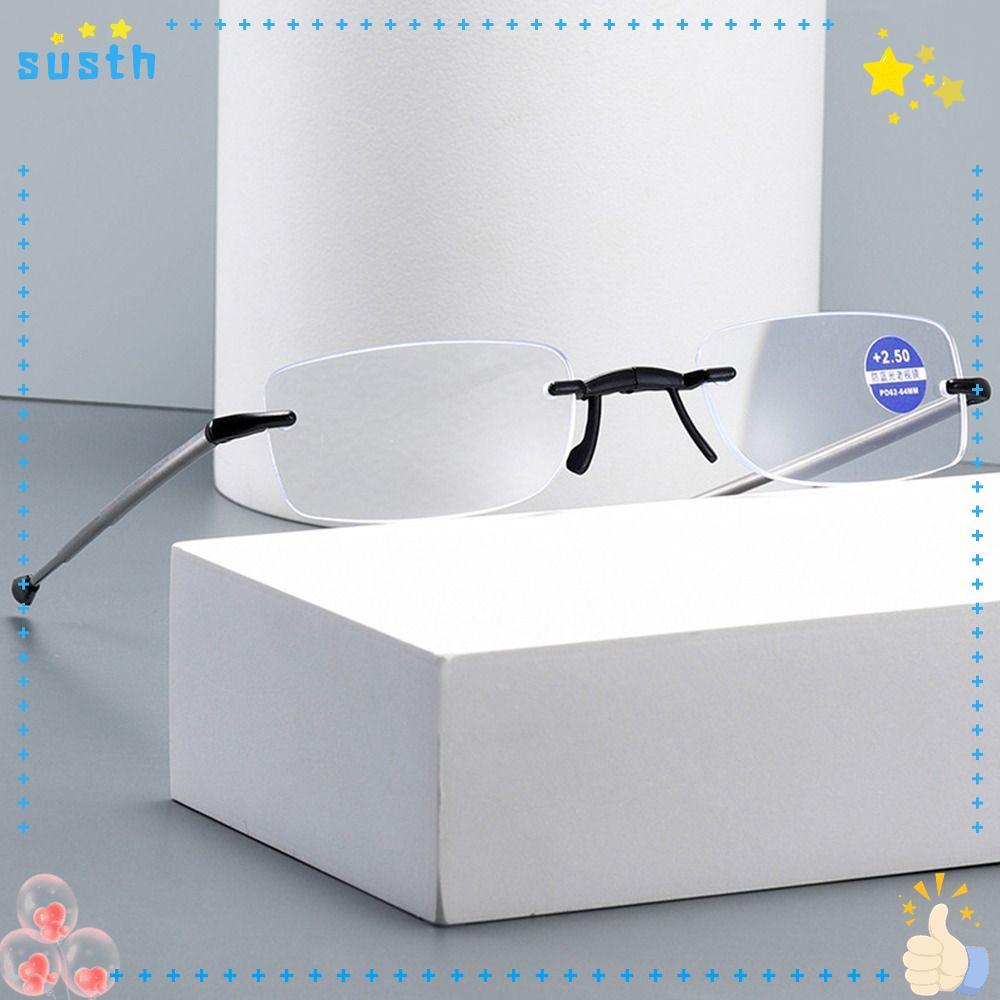 SUSTH แว่นตาพับได้, PC Blue Blocking Anti-Blue Light แว่นตาอ่านหนังสือ,แบบพกพา Ultralight Eye Protection แว่นตาสํานักงาน