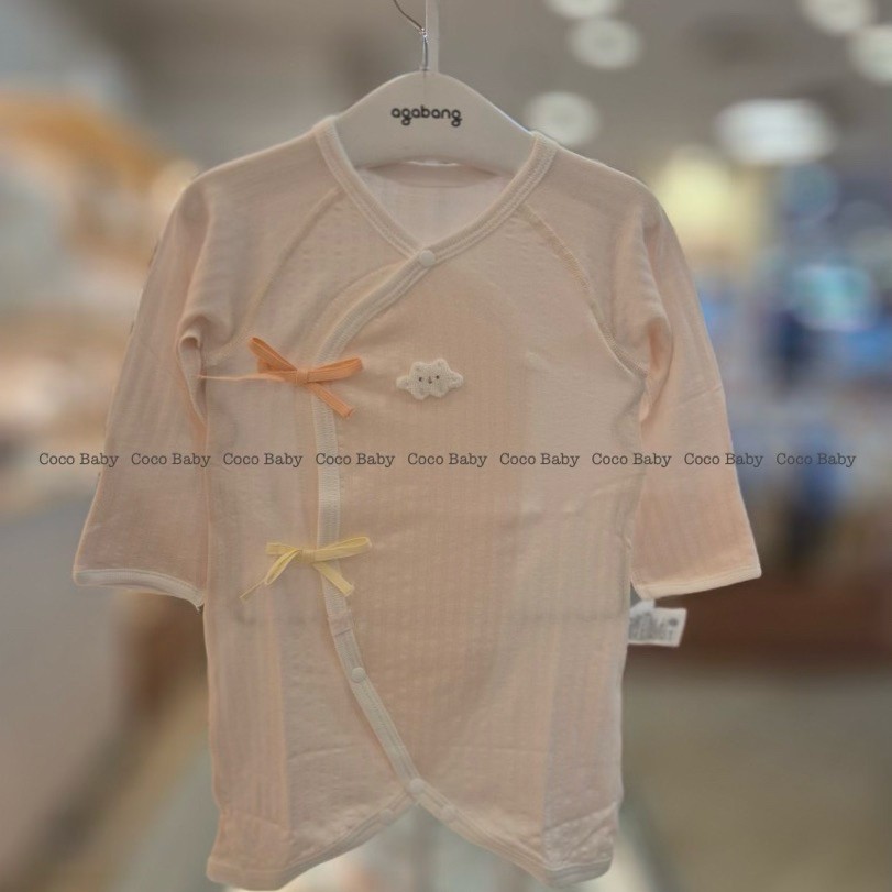 [PINK] บอดี้สูทเด็กแรกเกิด ผ้าคอตตอน Agabang made in Korea [Size 60]