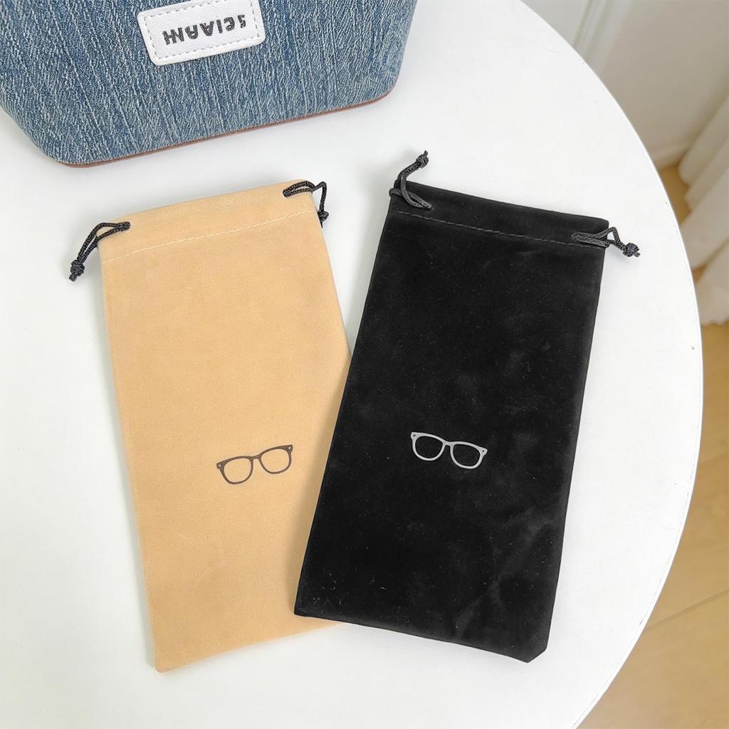 1/2/4PCS - Flocking แว่นตากระเป๋า Drawstring รูปที่ 5