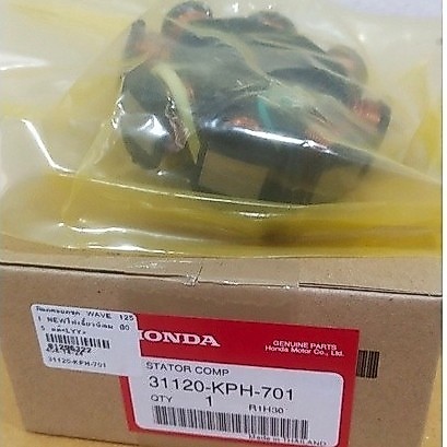 ฟิลคอยล์ มัดไฟ จานไฟ ของแท้ศูนย์ honda Wave125i รุ่นไฟเลี้ยวบังลม รหัส 31120-KPH-701