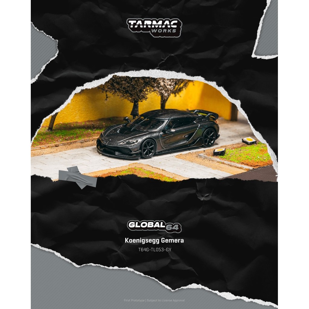 Tarmac Works 1:64 GLOBAL64 Koenigsegg Gemera Grey T64G-TL053-GY