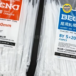 เคเบิ้ลไทร์ ถุงใหญ่ 8นิ้ว 6นิ้ว 4นิ้ว ถุง 250/500/1000 เส้น หนวดกุ้ง 8" 6" 4" Cable tie สายรัด สีขาว สีดำ