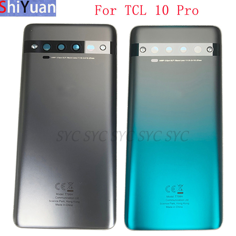ฝาครอบแบตเตอรี่ด้านหลังประตูสําหรับ TCL 10 Pro T799 T799B T799H ฝาหลังเปลี่ยนอะไหล่ซ่อม