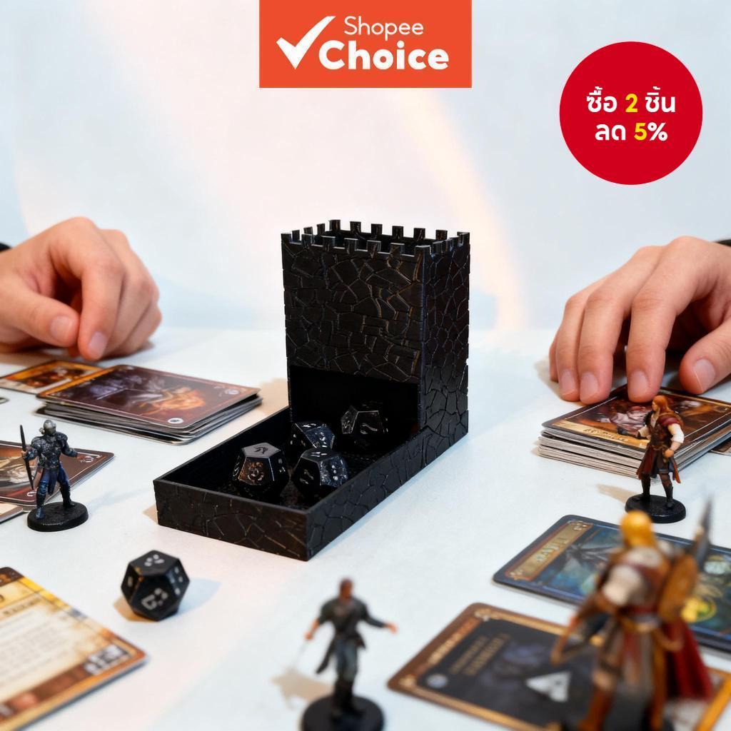 หอลูกเต๋าแบบพับได้สําหรับเกม D&d & Board แบบพกพาไม่มีม้วน Instant Setup Dnd อุปกรณ์เสริมเกมบนโต๊ะ