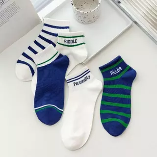 MODENFASHION ถุงเท้าผู้ชายข้อสั้น ถุงเท้าแฟชั่นเกาหลี (แพ็ค /10คู่) freesize s. 35-44