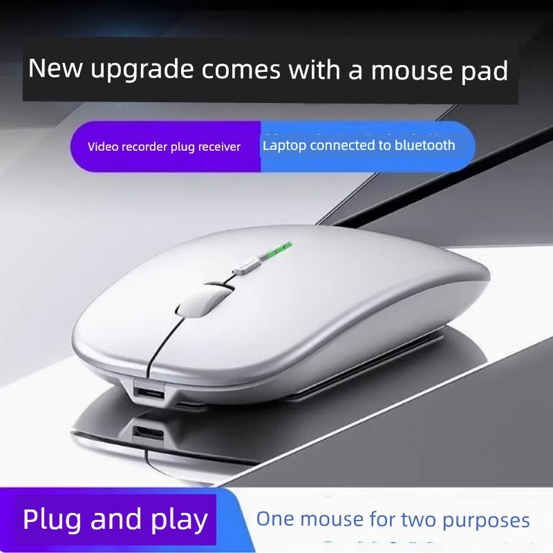 เมาส์ไร้สาย เมาส์บลูทูธ เมาส์ไร้สายที่เหมาะสม Bluetooth Girl Gaming ชาร์จเกมสํานักงาน Apple Lenovo H