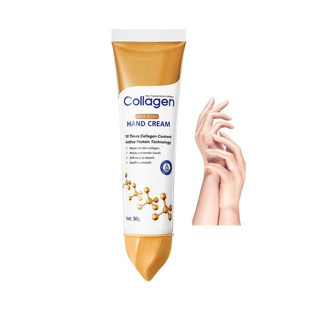 Collagen Anti-Aging Hand Cream, Moisturizing, 30g, Collagen Hands Cream, Repair Dry Hands, Nourish, 
