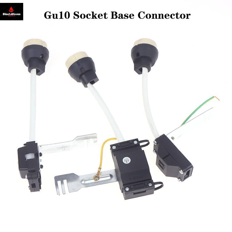GU10 ผู้ถือโคมไฟฐานเซรามิคและ Terminal Blo/Bridge W และฉนวนสําหรับ GU10 ฐานฮาโลเจน Soe GU10 หลอดไฟ L