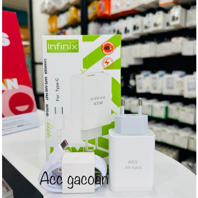 เครื่องชาร์จใหม่ Casan Infinix Note 10 11 12 20 30 Pro ViP Original 45W 68W SUPER FAST CHARGE TYPE C