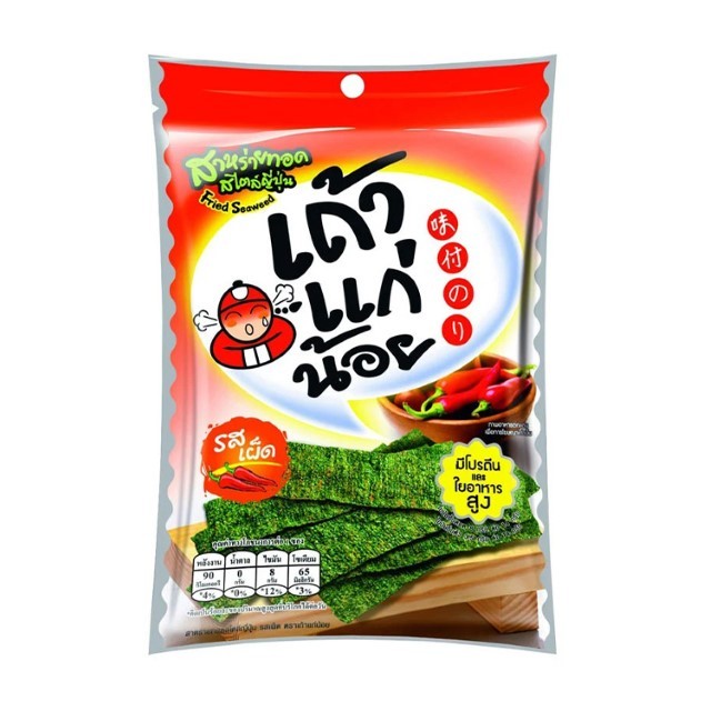 เถ้าแก่น้อย สาหร่ายทอดสไตล์ญี่ปุ่นรสคลาสสิค Taokaenoi Fried Seaweed 26g.
