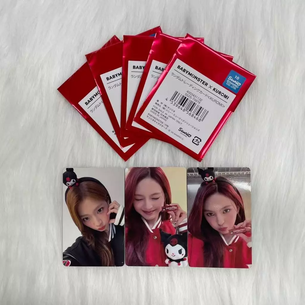 การ์ดสุ่มคอลเลกชัน Babymonster x Kuromi ใหม่เอี่ยม ยังไม่ได้เปิด