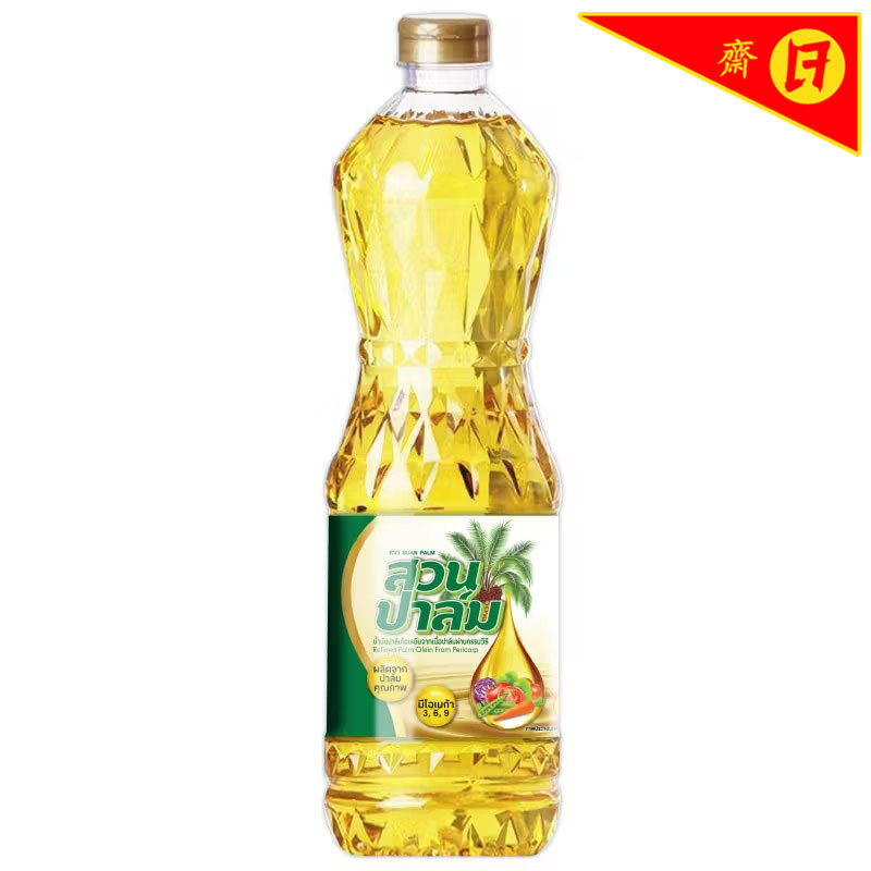 สวนปาล์มน้ำมันปาล์ม 1ลิตร Suan Palm Refined Palm Olein Oil 1ltr. [หมายเลขบาร์โค้ด 8853474092031 ]