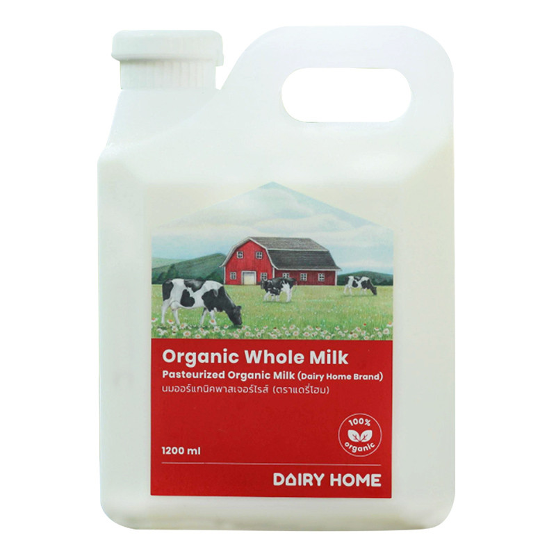 แดรี่โฮมนมสดรสจืด 1.2ลิตร Dairy Home Pasteurized Milk Plain 1.2ltr. [หมายเลขบาร์โค้ด 8858709100093 ]