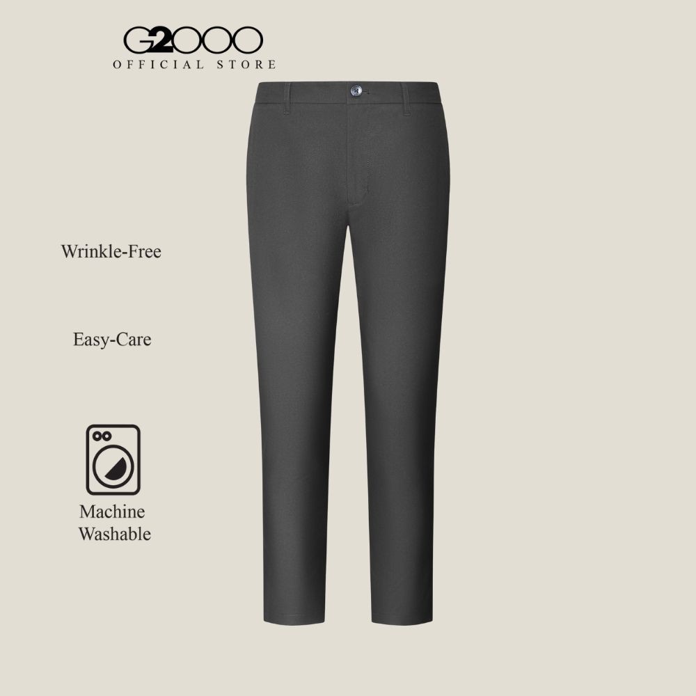 G2000 กางเกงขายาวแบบลำลองสำหรับผู้ชาย ทรง Slim Tapered Fit รุ่น 5116298799 สีดำ