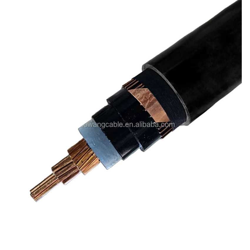 Standardized N2XS(FL)2Y Waterblocked Cable XLPE PE - 6/10 (12)kV Single Cores/Triplex Cu AL Conducto