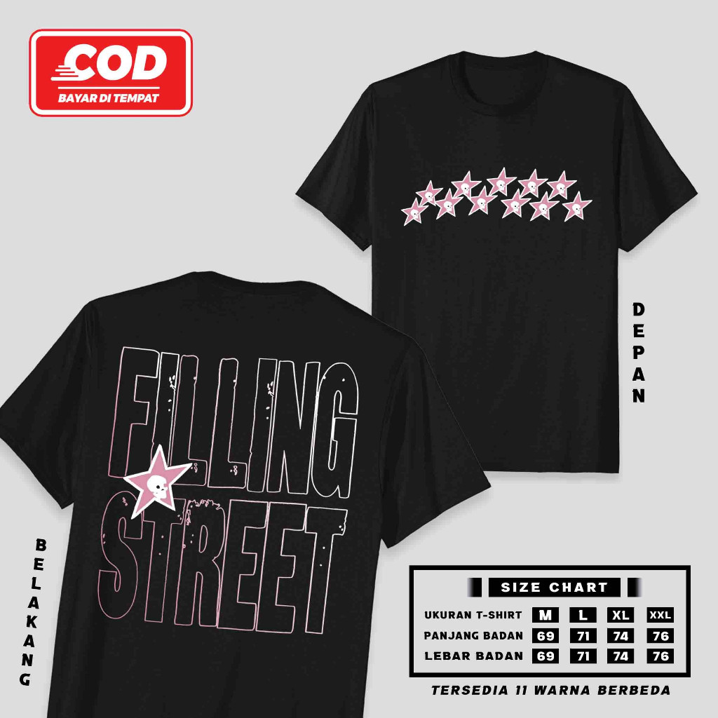 Crop Boxy Tee Fillingstreet - เสื้อยืดผู้ชาย Asterisk distro