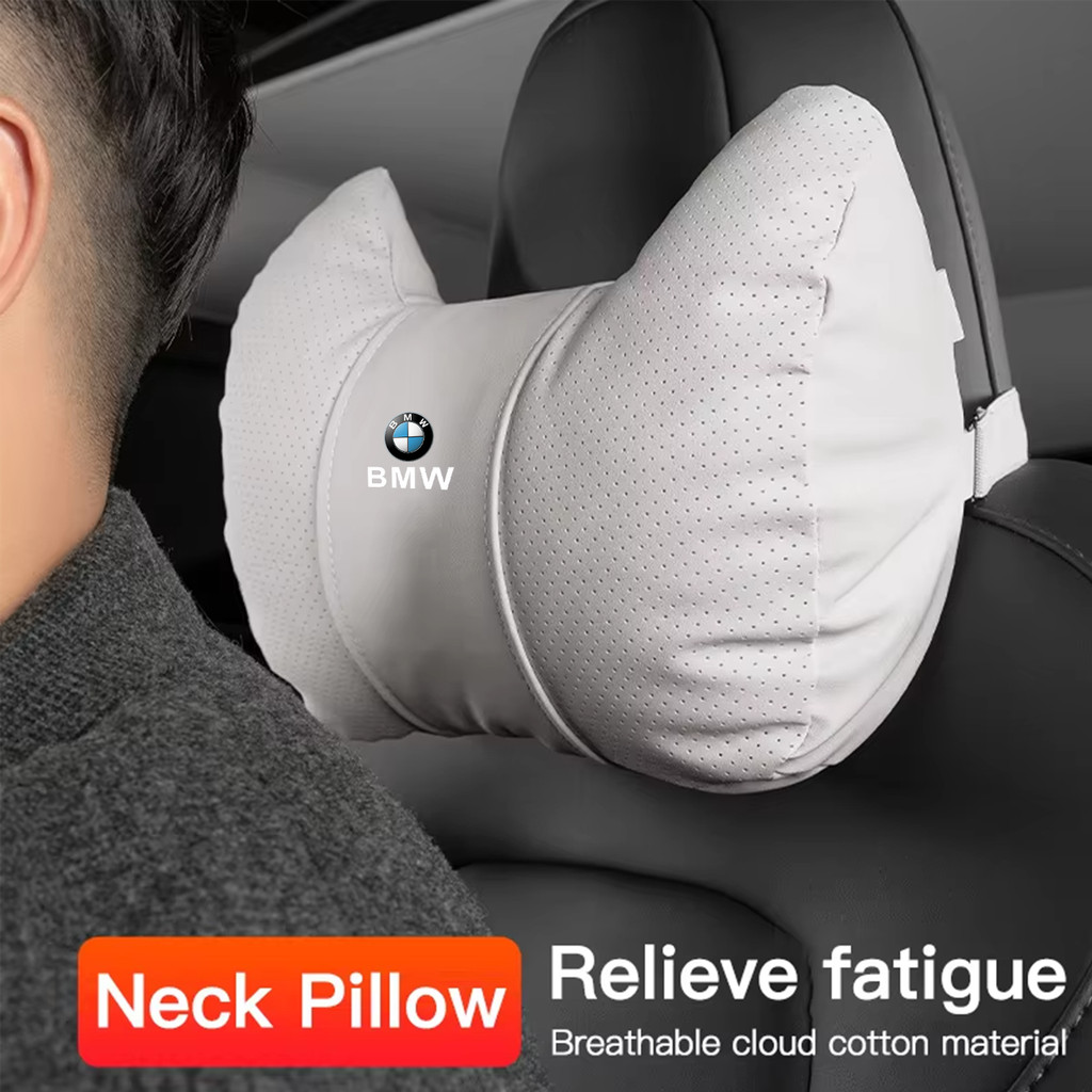 รถคอหมอน Soft Comfort Auto ที่นั่งเอวสนับสนุน Headrest Mat Travel Rest สําหรับ BMW 1 2 3 4 5 7 8 X1 