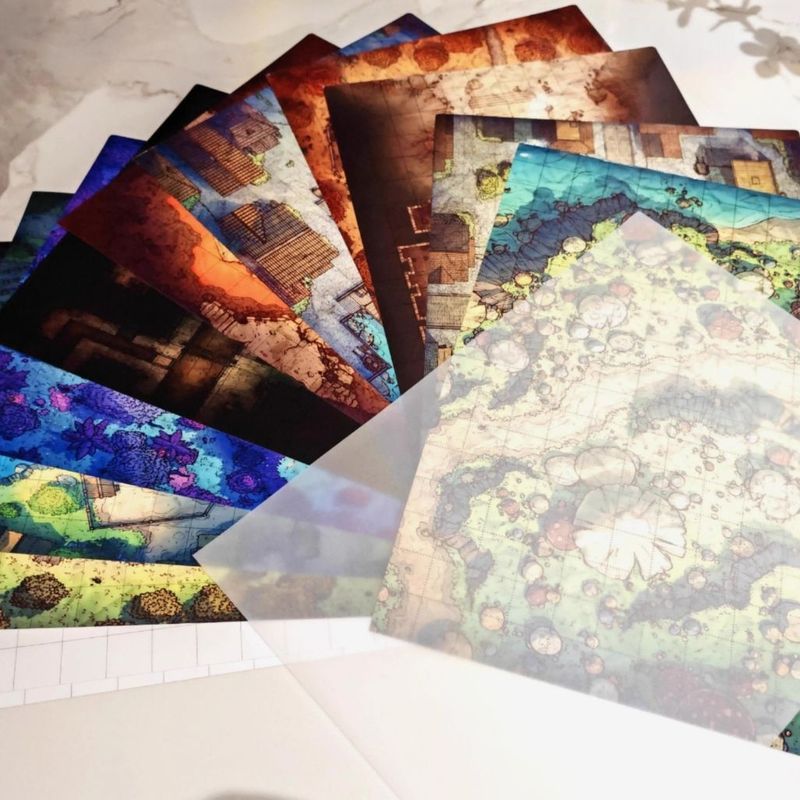 D & D Map Pack Series: อัลบั้มแผนที่ Multi-Terrain ที่ละเอียดเป็นพิเศษ Dungeons และ Dragons