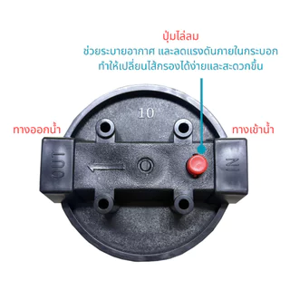 กระบอกกรองน้ำ เฮ้าซิ่ง Housing ใส 10 นิ้ว รูเกลียวทองเหลือง 1 นิ้ว กรองน้ำใช้ก่อนเข้าบ้าน เครื่องซักผ้า เจ๊ตุ่ม