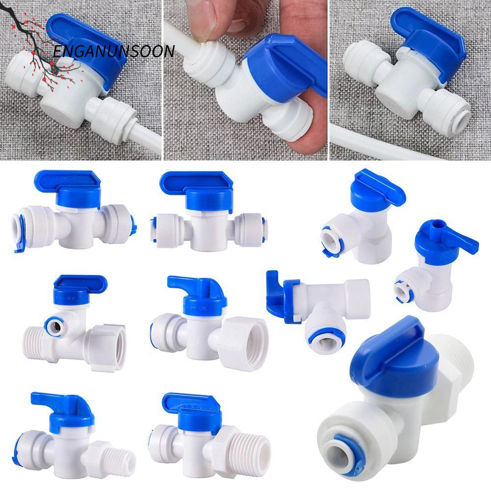 ENGANUNSOON 1 ชิ้นท่อ Quick Connector, ชายหญิงด้าย 1/4 "3/8" ชาย 1/2 "หญิง Reveser พลาสติกบอลวาล์ว, Osmosis Aquarium FITTING น้ําตรง 1/4 "3/8" OD ท่อ FITTING