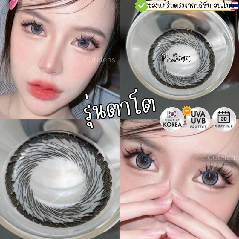 Gray รุ่นตาโต 14.5mm เลนส์ไฮโดรเจล นิ่มใส่สบาย คอนแทคเลนส์ไทย รายเดือน คอนแทคเลนส์สีเทาตาโต
