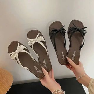 Dép Nữ Quai X Charm Nơ Dễ Thương Đế Siêu Nhẹ Chống Trơn Trượt MaxLove Store XXNO