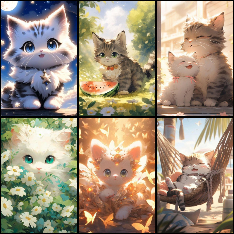 【Cat Puzzle】 ปริศนา 1000 ชิ้น ปริศนา 300 ชิ้น ปริศนา 500 ชิ้น ปริศนา 200 ชิ้น ปริศนาการ์ตูน