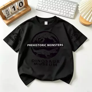 COD เสื้อยืดเด็กผู้ชาย ลายไดโนเสาร์ Dinosaur Museum เสื้อแขนสั้น การ์ตูนสัตว์โลกล้านปี แฟชั่นเด็ก พร้อมส่ง