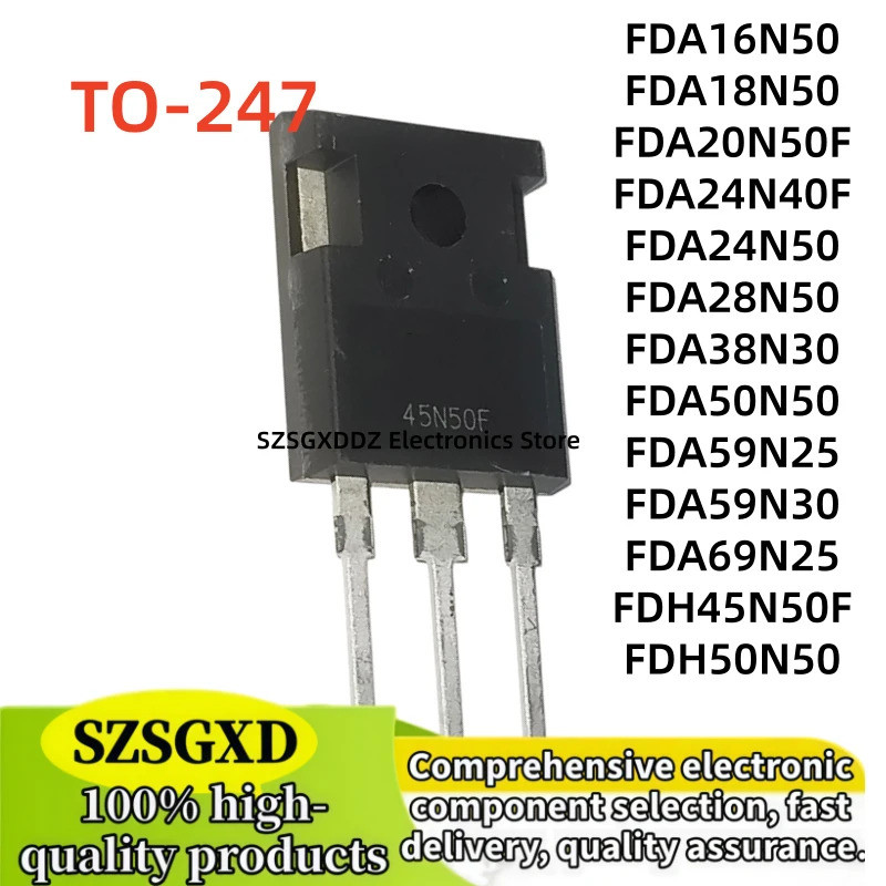 5PCS FDA38N30 FDA50N50 FDA59N25 FDA59N30 FDA69N25 FDH45N50 FDA16N50 FDA18N50 FDA28N50 FDA8N50 FDA20F
